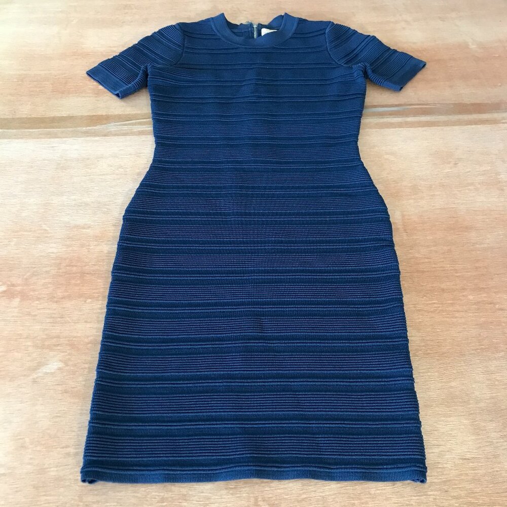 Torn By Ronny Kobo Candela Bodycon Mini Dress Women S Striped Short Sleeve 17714